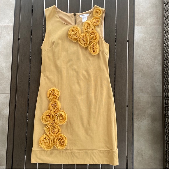 Esley Dresses & Skirts - VINTAGE RETRO 70s ESLEY 3-D ROSE APPLIQUE SHEATH MINI DRESS!!